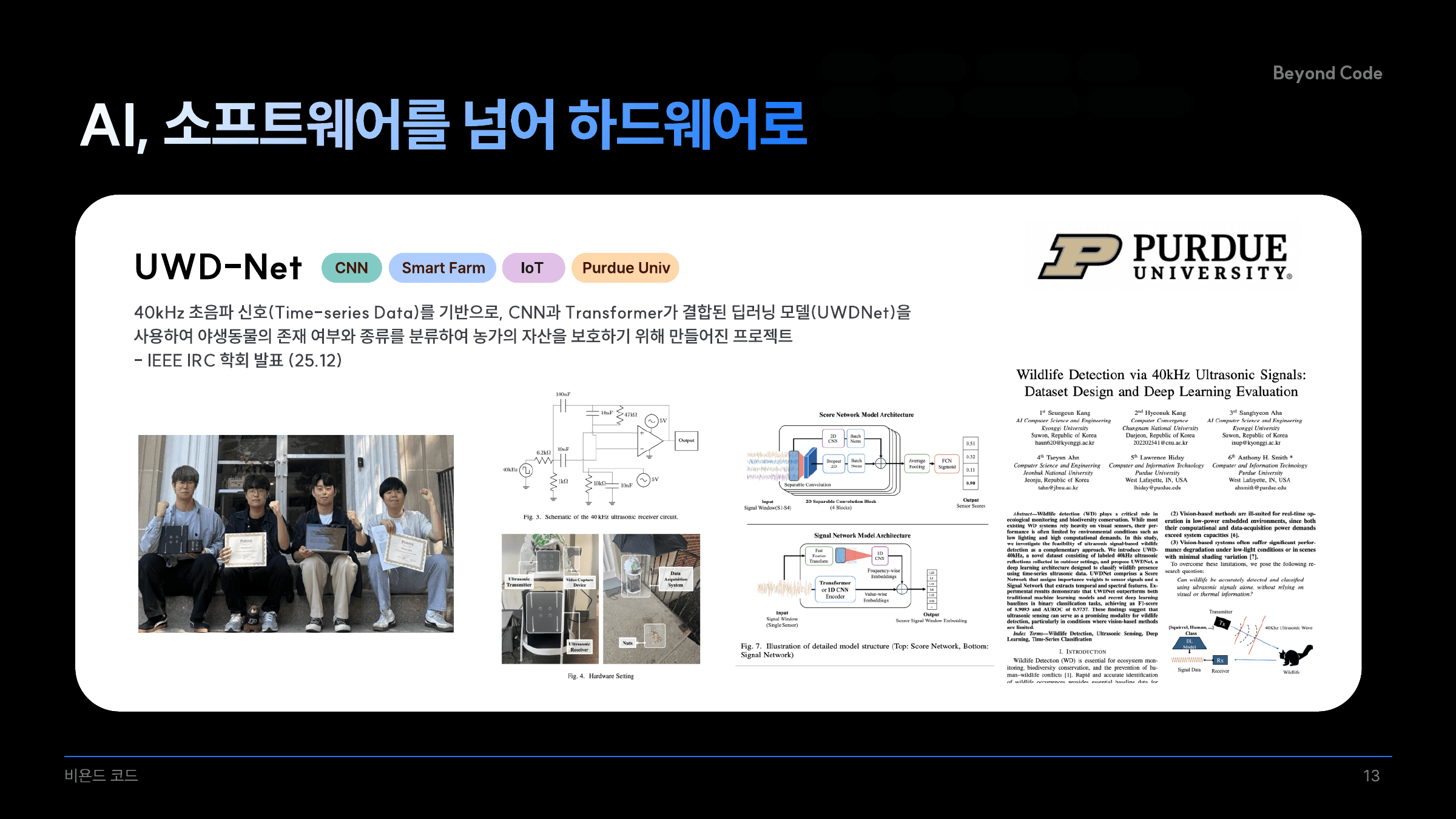 UWD-Net 초음파 야생동물 탐지 연구 결과